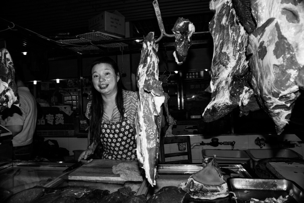卖肉小贩