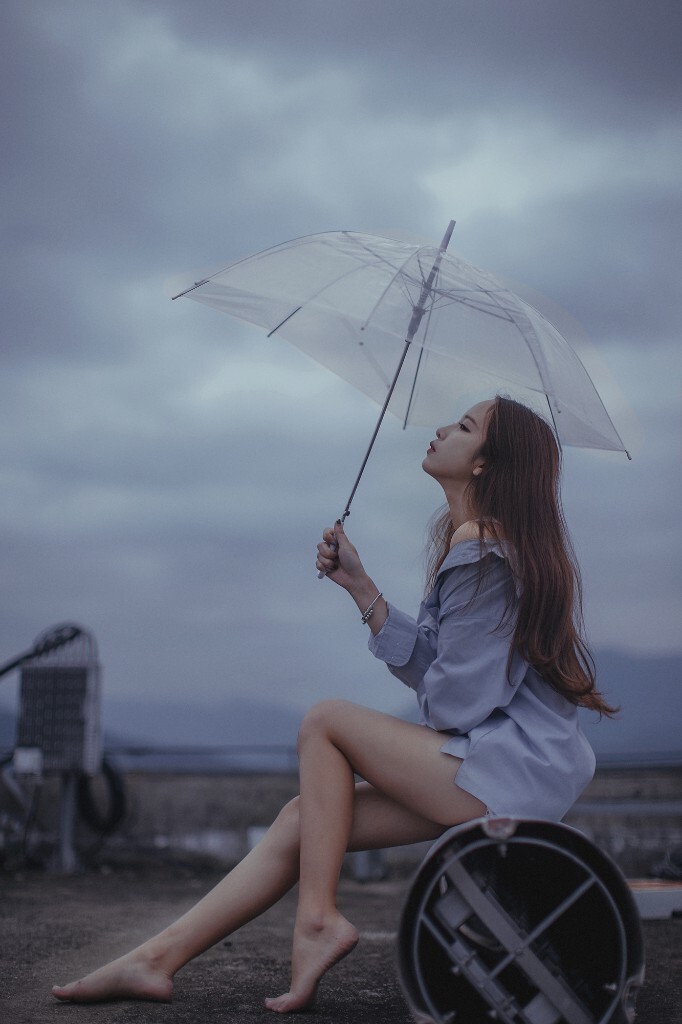 a人像的人像-美女表情包反思认真,复古1,色彩,50mm,预感-千图片