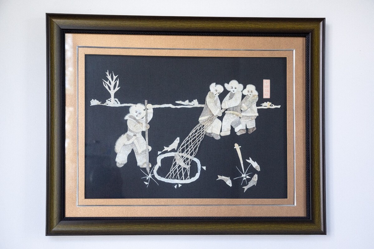 鱼皮画