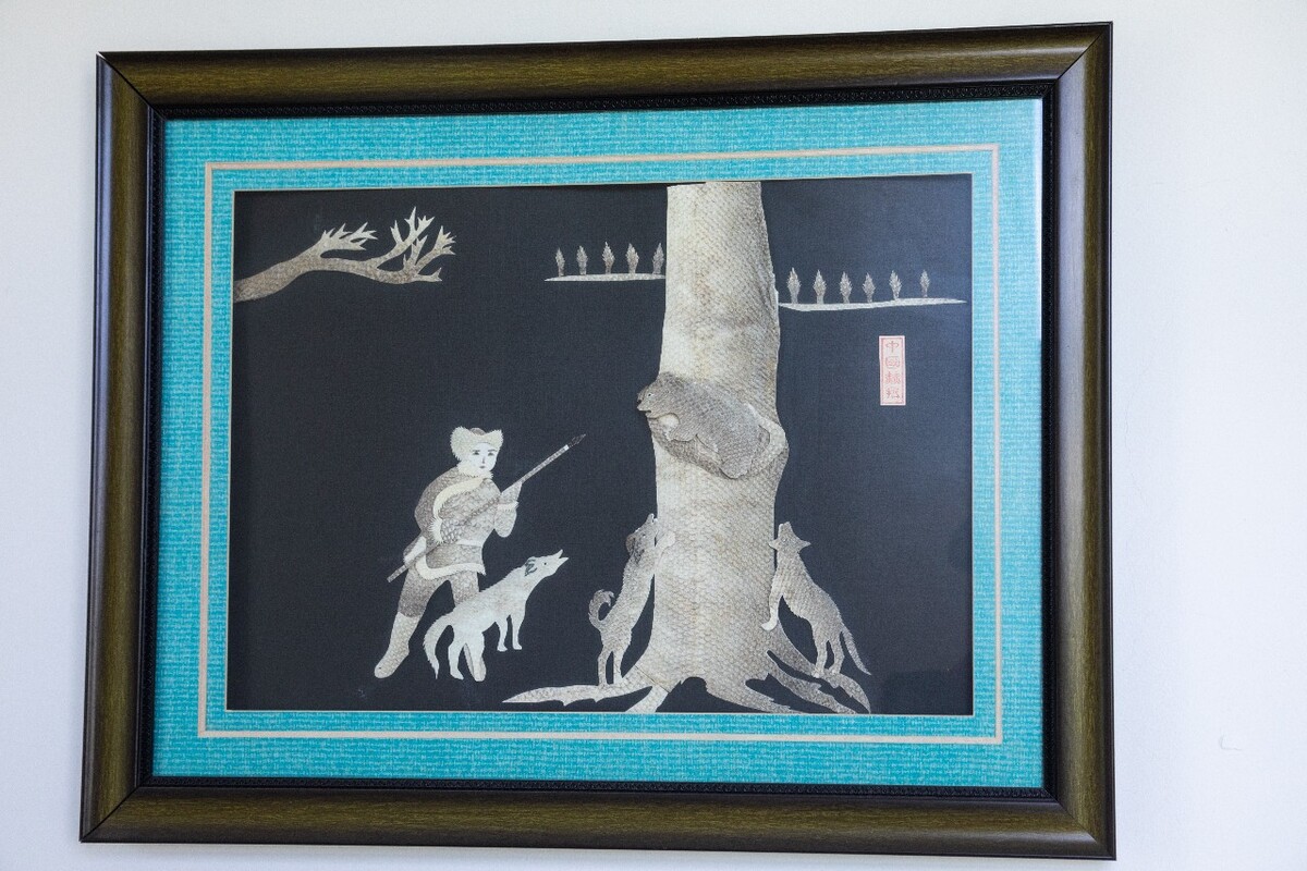 鱼皮画