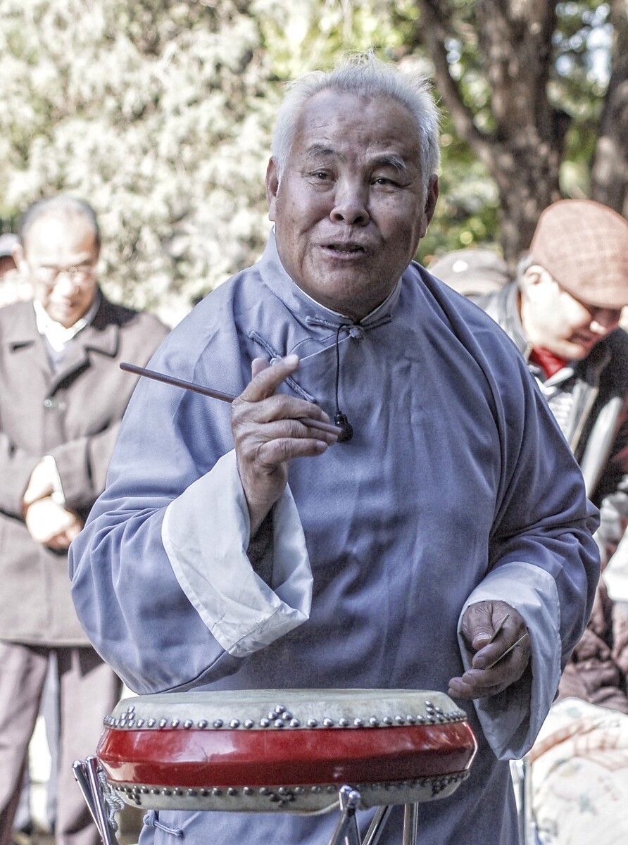 说京东大鼓的老人