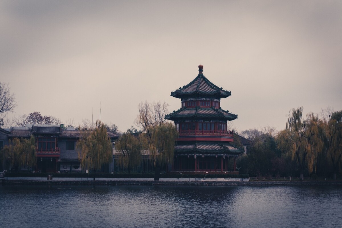 深秋·北京什刹海望海楼