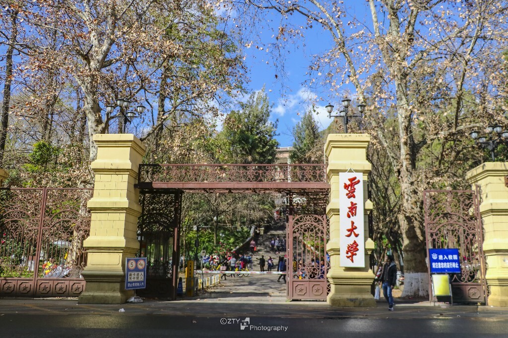 云南大学校门口