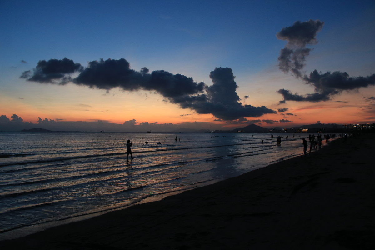 三亚湾的夕阳