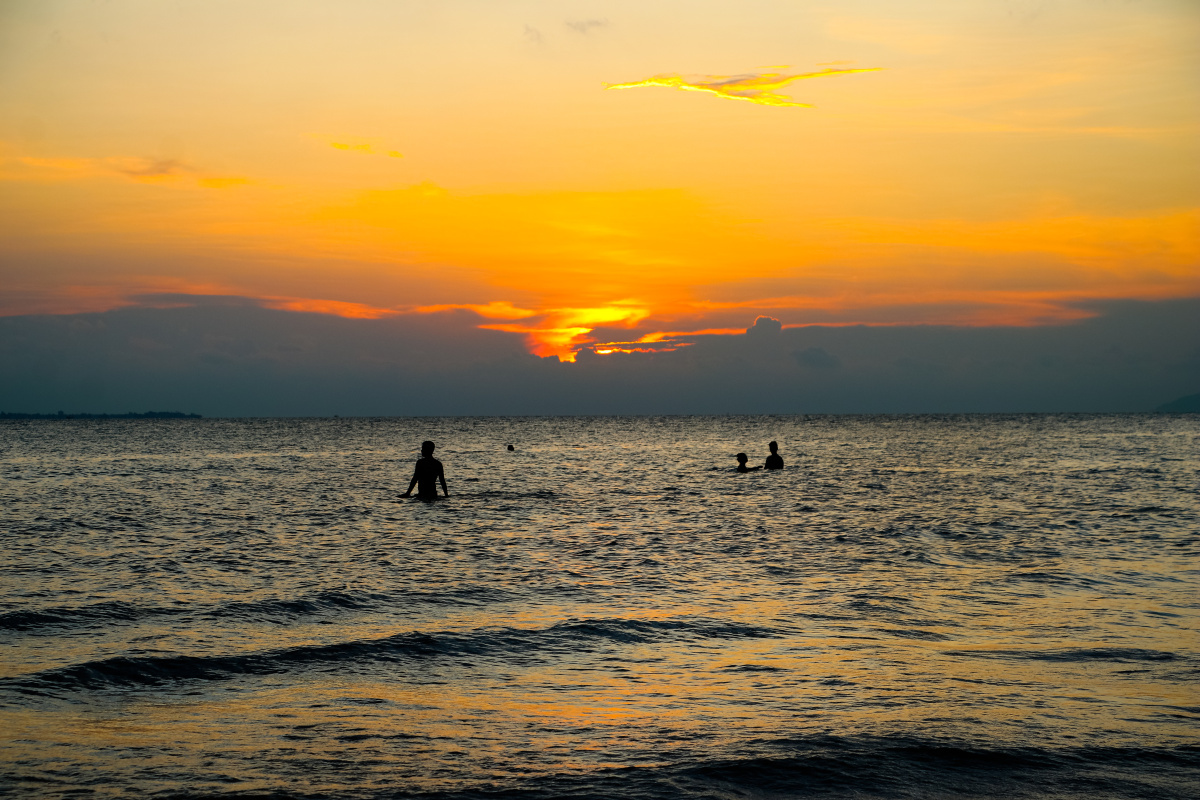 三亚湾的夕阳