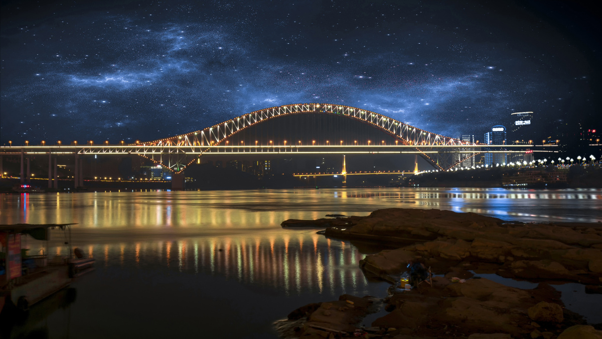 朝天门大桥图片