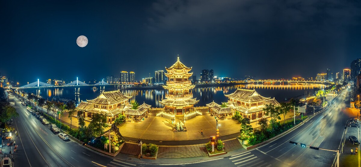 《株洲分袂亭中秋之夜》祝中秋节快乐!