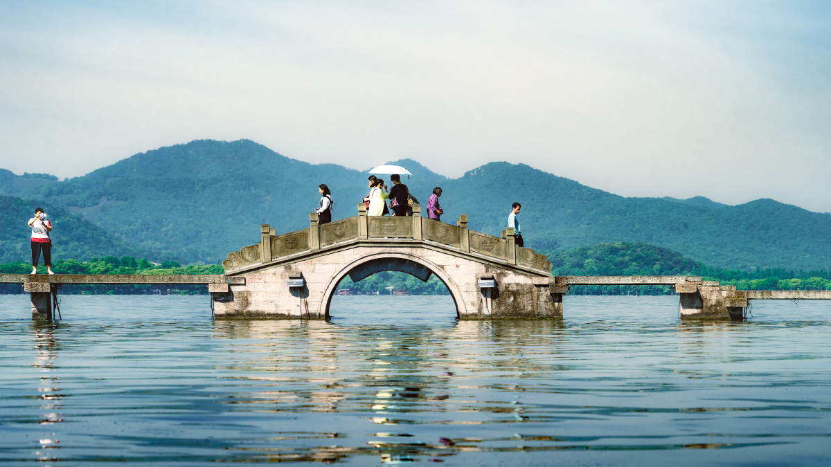 你在桥上看风景