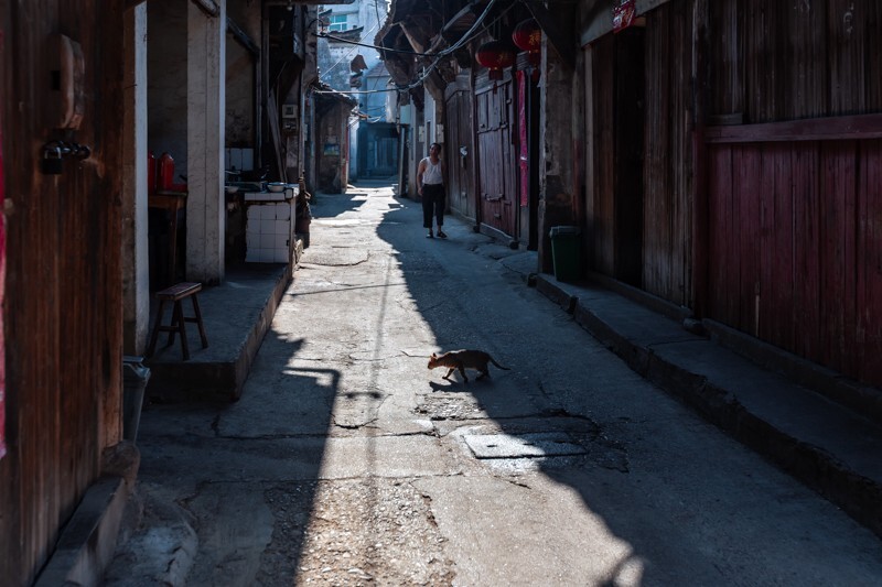 图2清晨的航埠老街