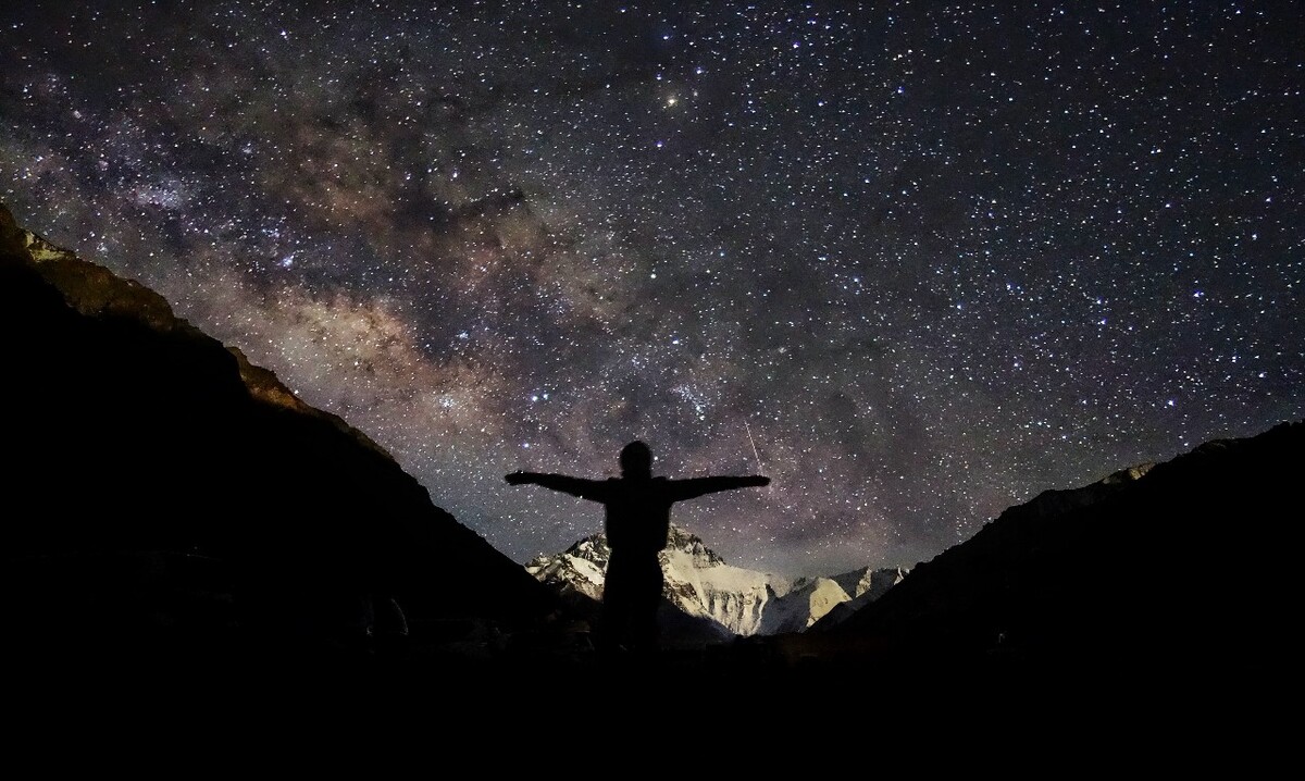 珠穆朗玛峰星空银河