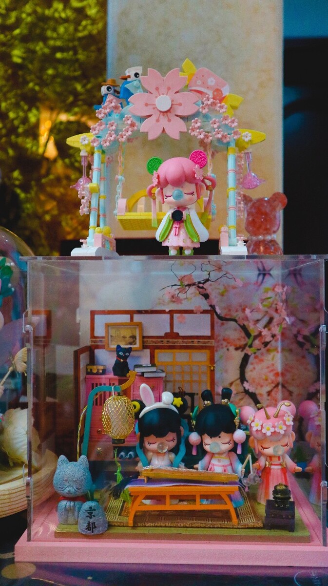 nanci囡茜若态若来盲盒手办奥利奥联名款樱花秋千乐高玩具搭配完美