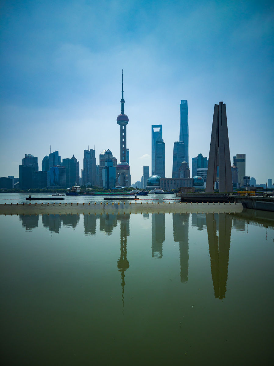 上海外滩.陆家嘴建筑风光(外白渡桥. 外滩. 人民英雄纪念塔.