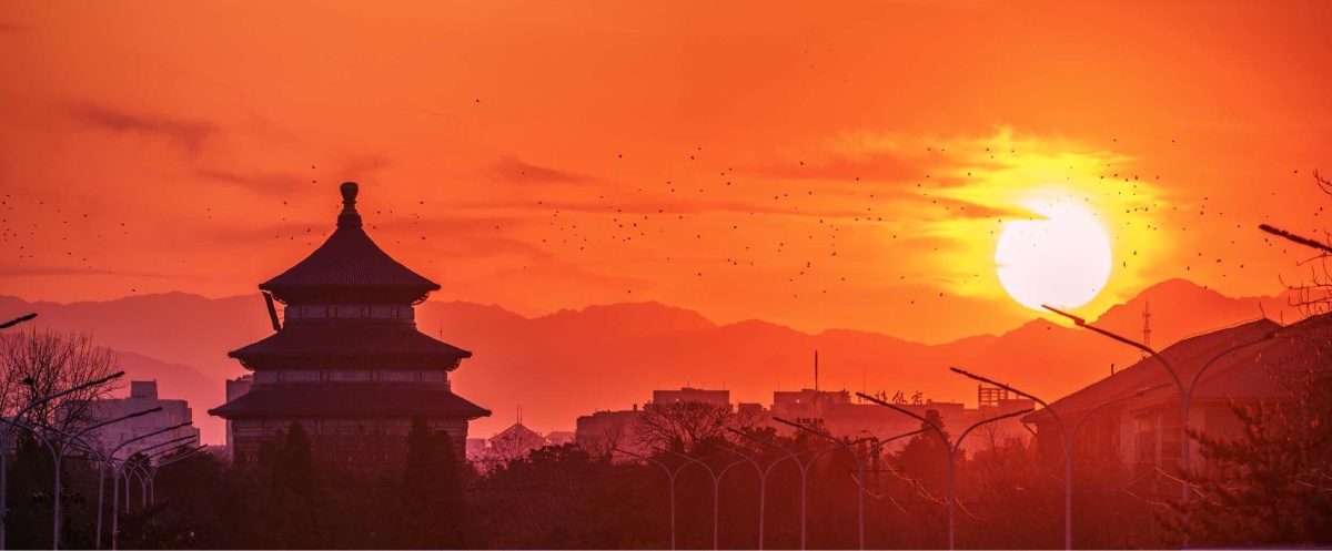 天坛日落