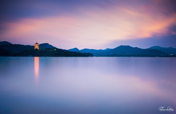 【西湖日落】
