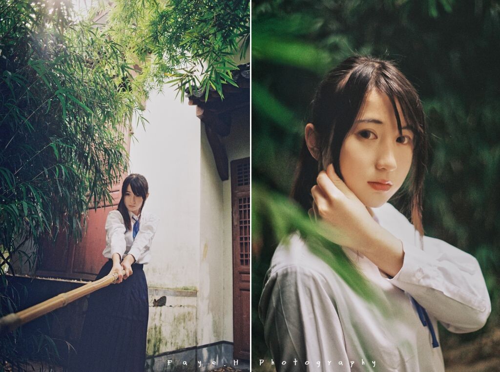 「竹叶谣」<br />
南窗竹影抚清姿,正是懵懂不知时。<br />
摄影/后期:<a href="https://fayeh.tuchong.com/" target="_blank">@灰灰FayeH</a><br />
麻豆:@抖M工口妹抖工藤瑶<br />