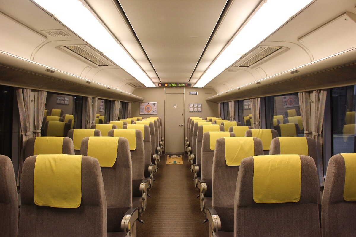 自由席车厢，日本大部分火车都是自由席，刷卡进展乘车
