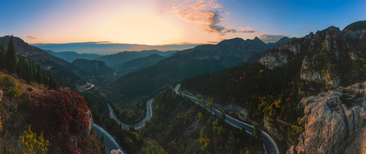 博山石门景区日出风光