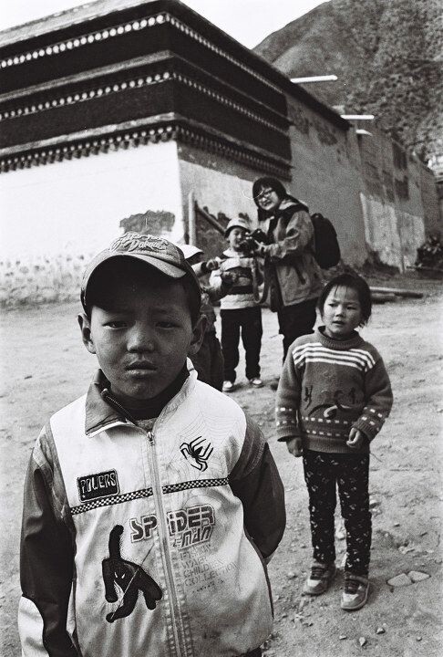 Tibetan children portrait. Xiahe, Gansu<br />