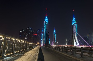 运河桥夜色