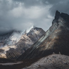 玛尼堆和远山