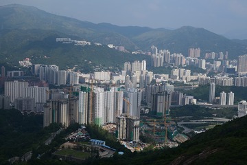 DSC_0037 離開將軍石沿脊上饅頭墩回望沙田區、草山及狗肚山一帶