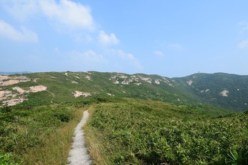 DSC_0108 牛湖上走牛湖頂途中回望山寮及大排塘頂