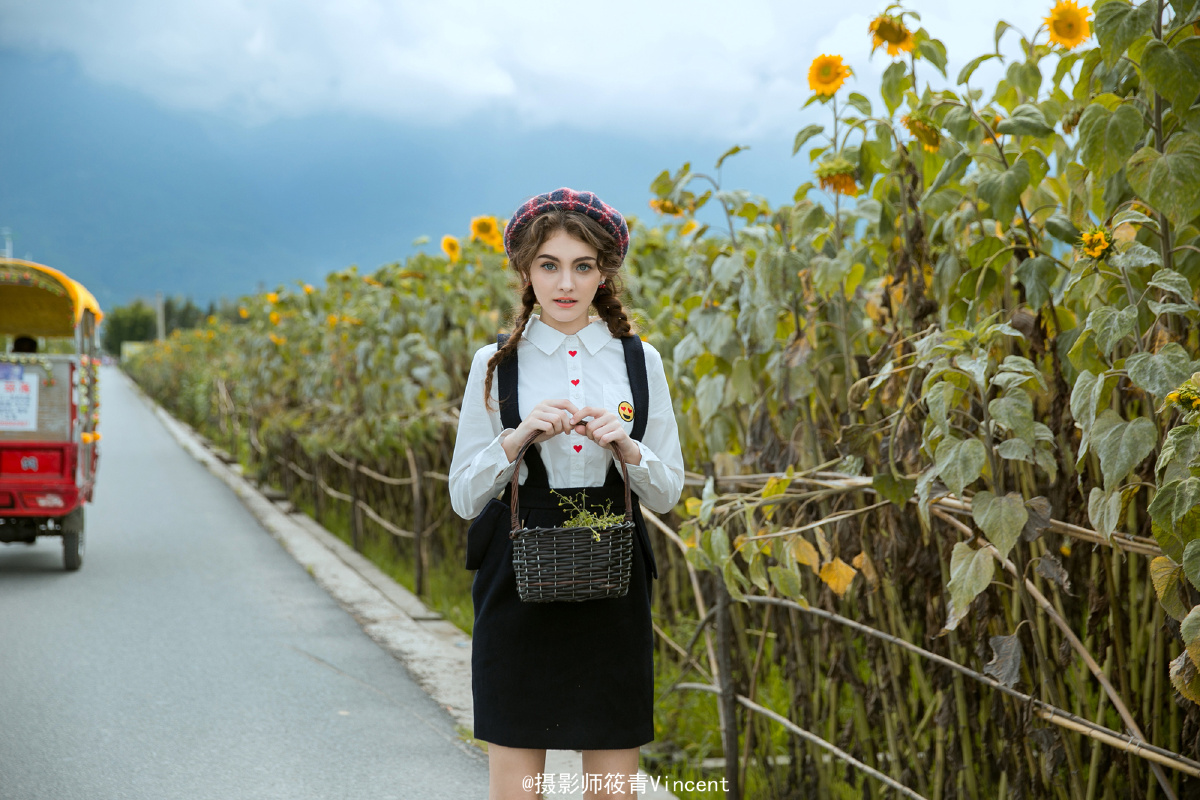 欧美田园风女装拍摄