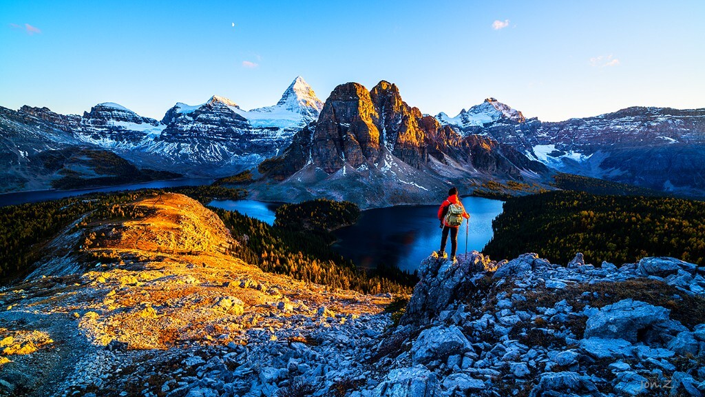加拿大落基山的Assiniboine山区