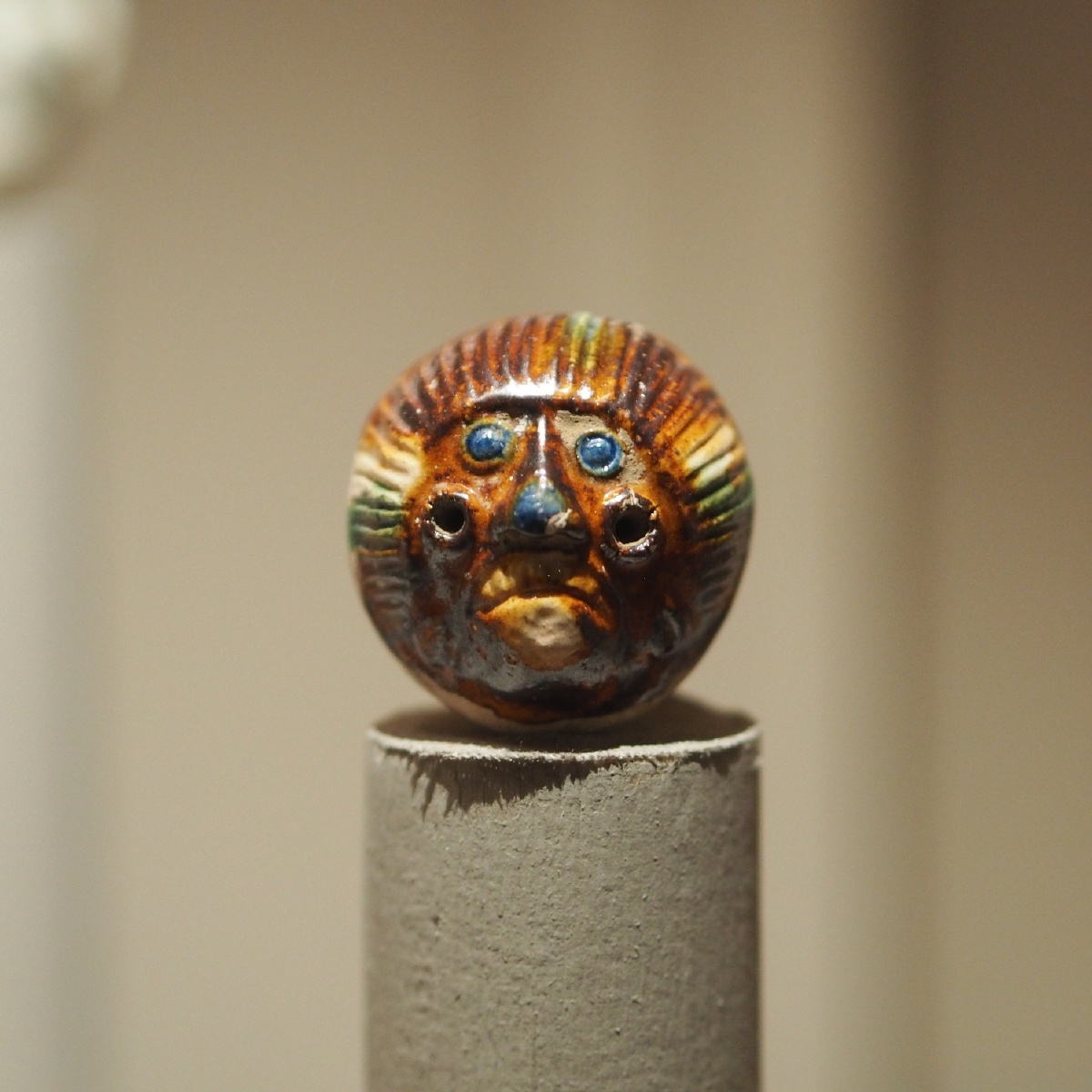 唐三彩人首陶埙中国国家博物馆藏