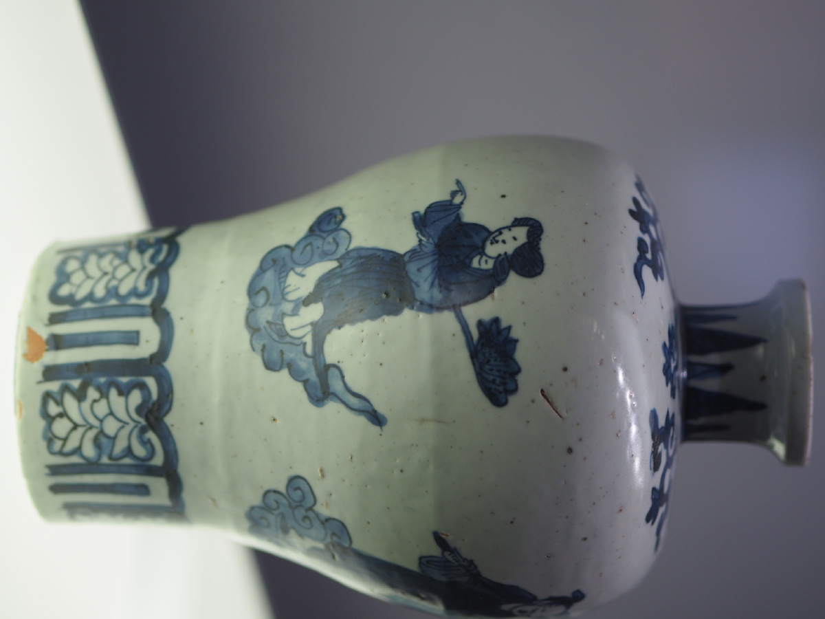 明万历青花仙人图梅瓶桂林博物馆藏