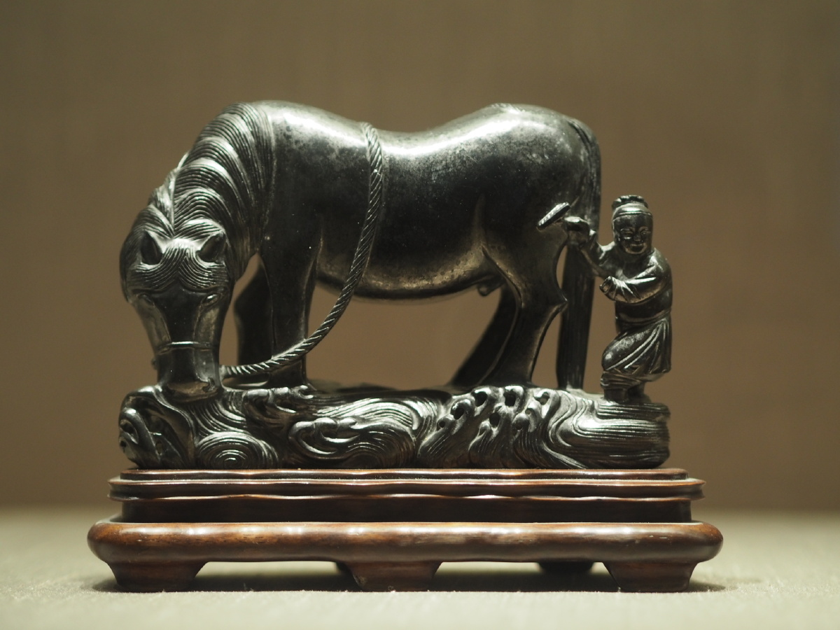 清墨玉洗马摆件苏州博物馆藏