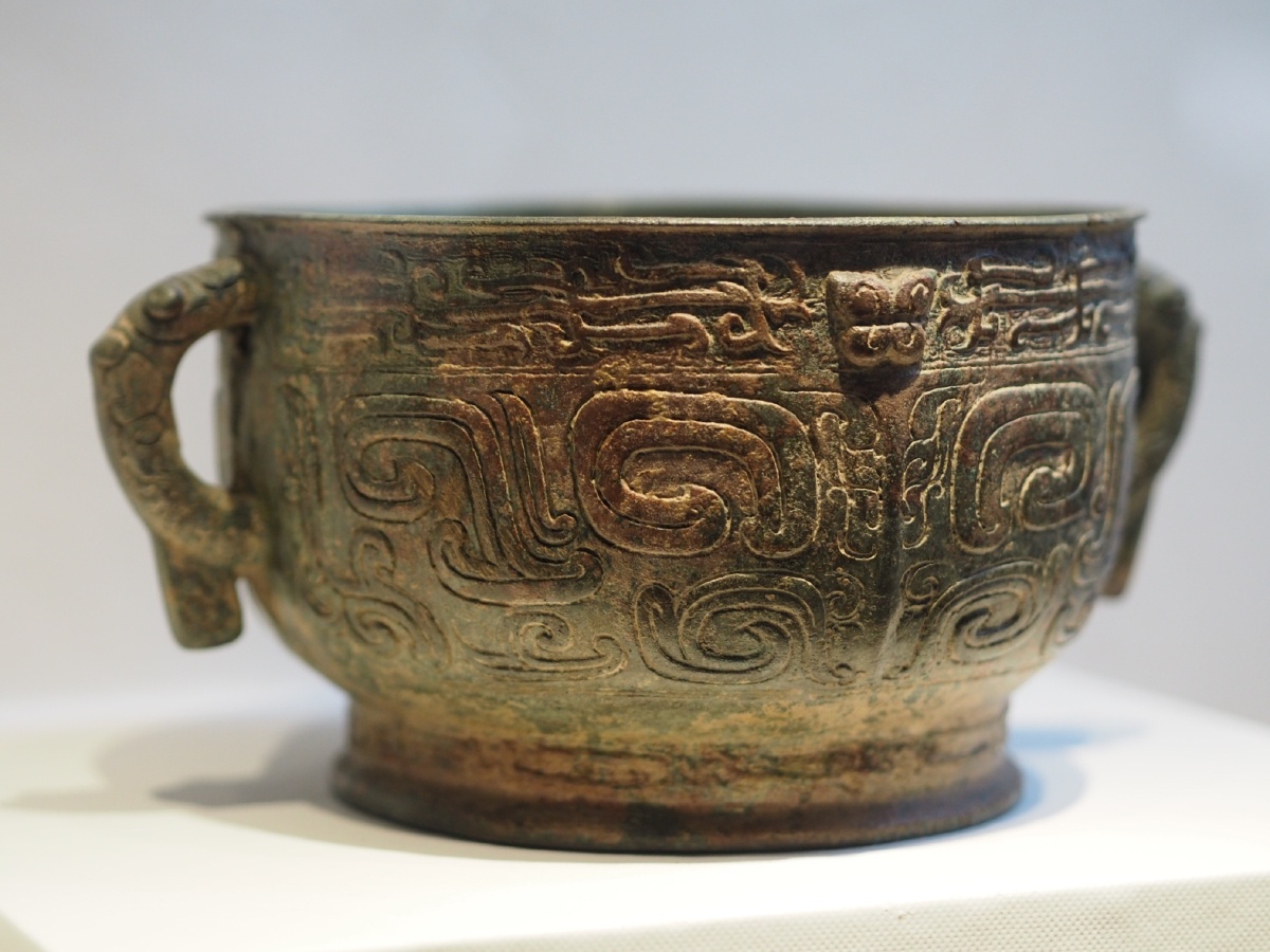 西周青铜兽面纹簋镇江博物馆藏