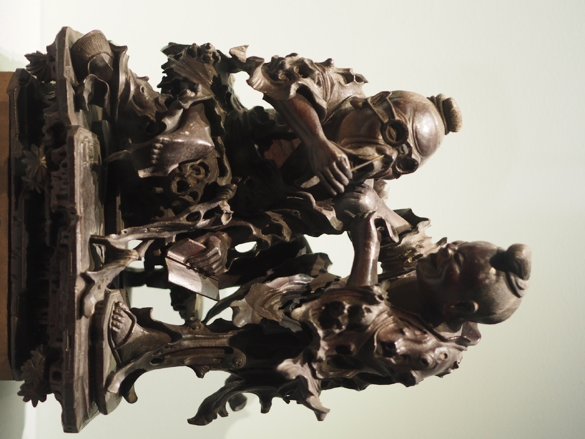 清福州工木雕四快之打喷嚏人物摆件福建博物院藏