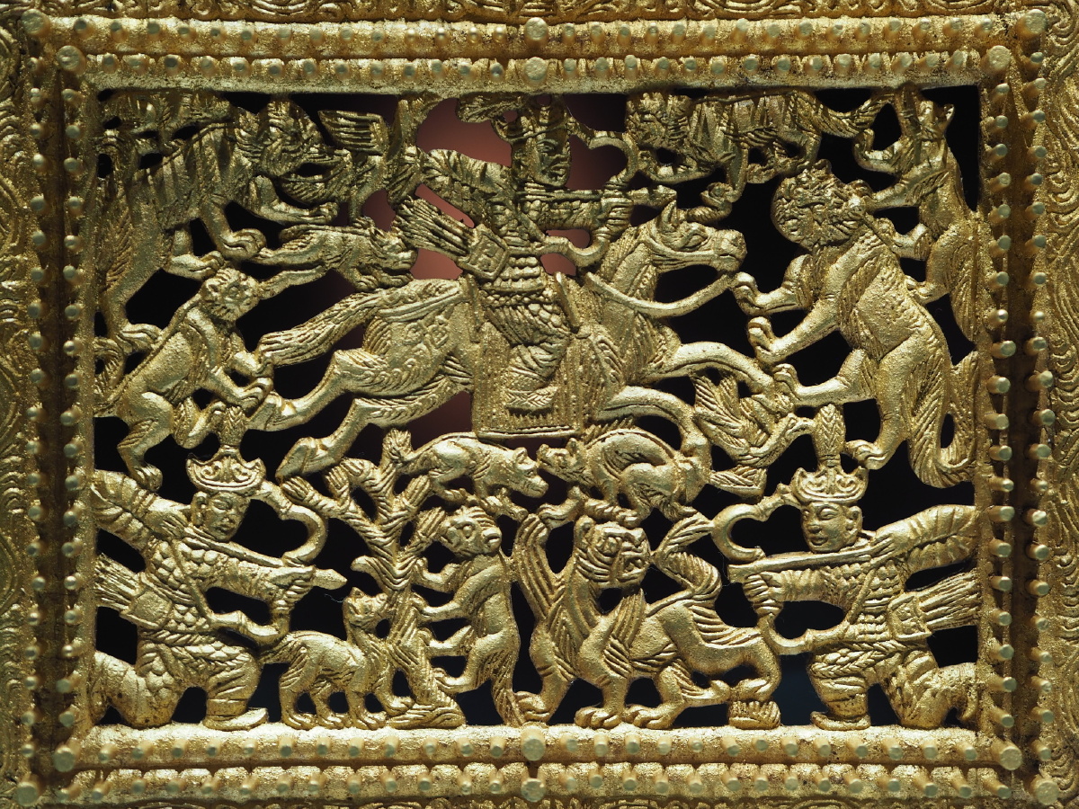 隋狩猎纹金方奇盐池县博物馆藏