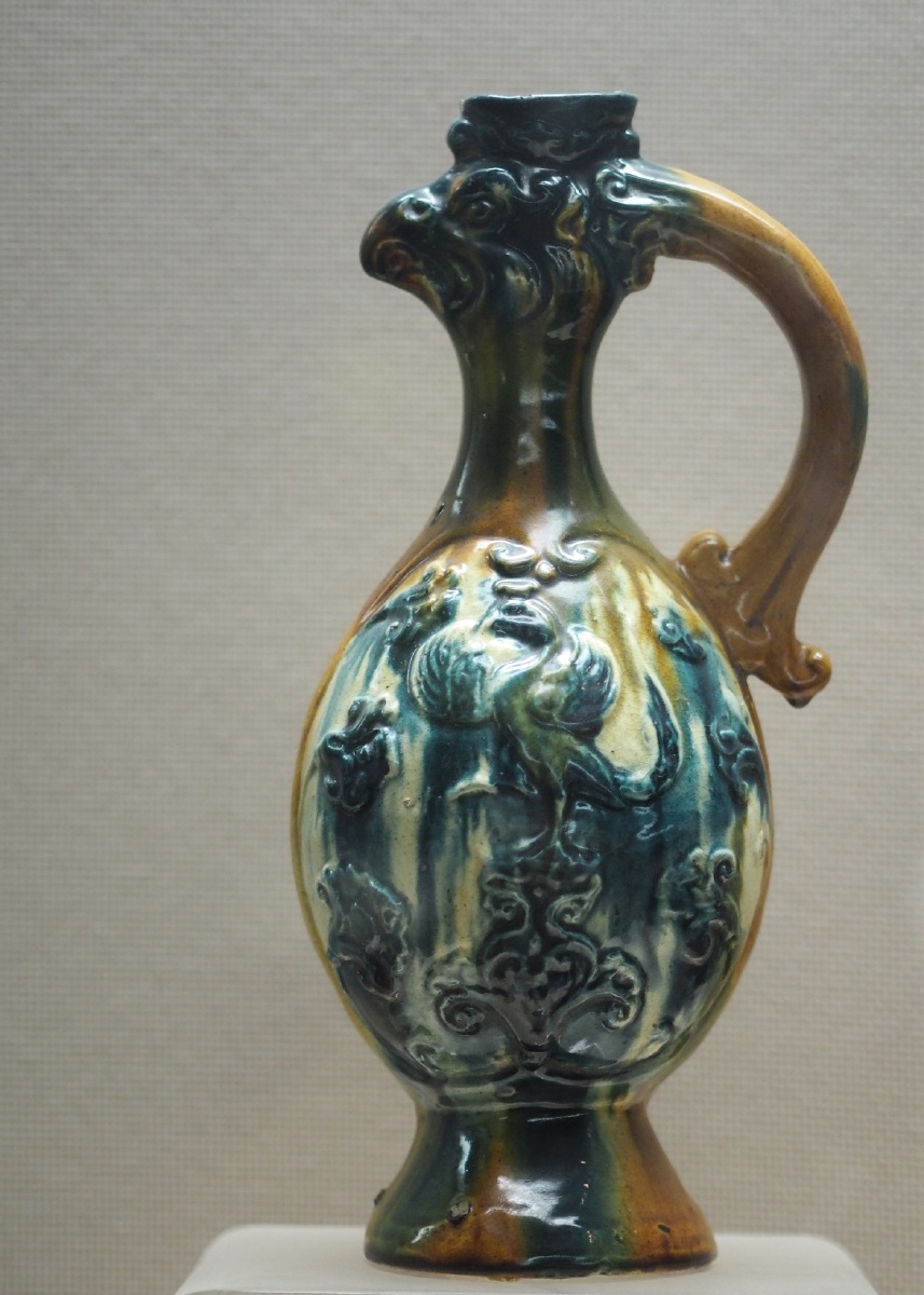 唐三彩凤首壶西安博物院藏