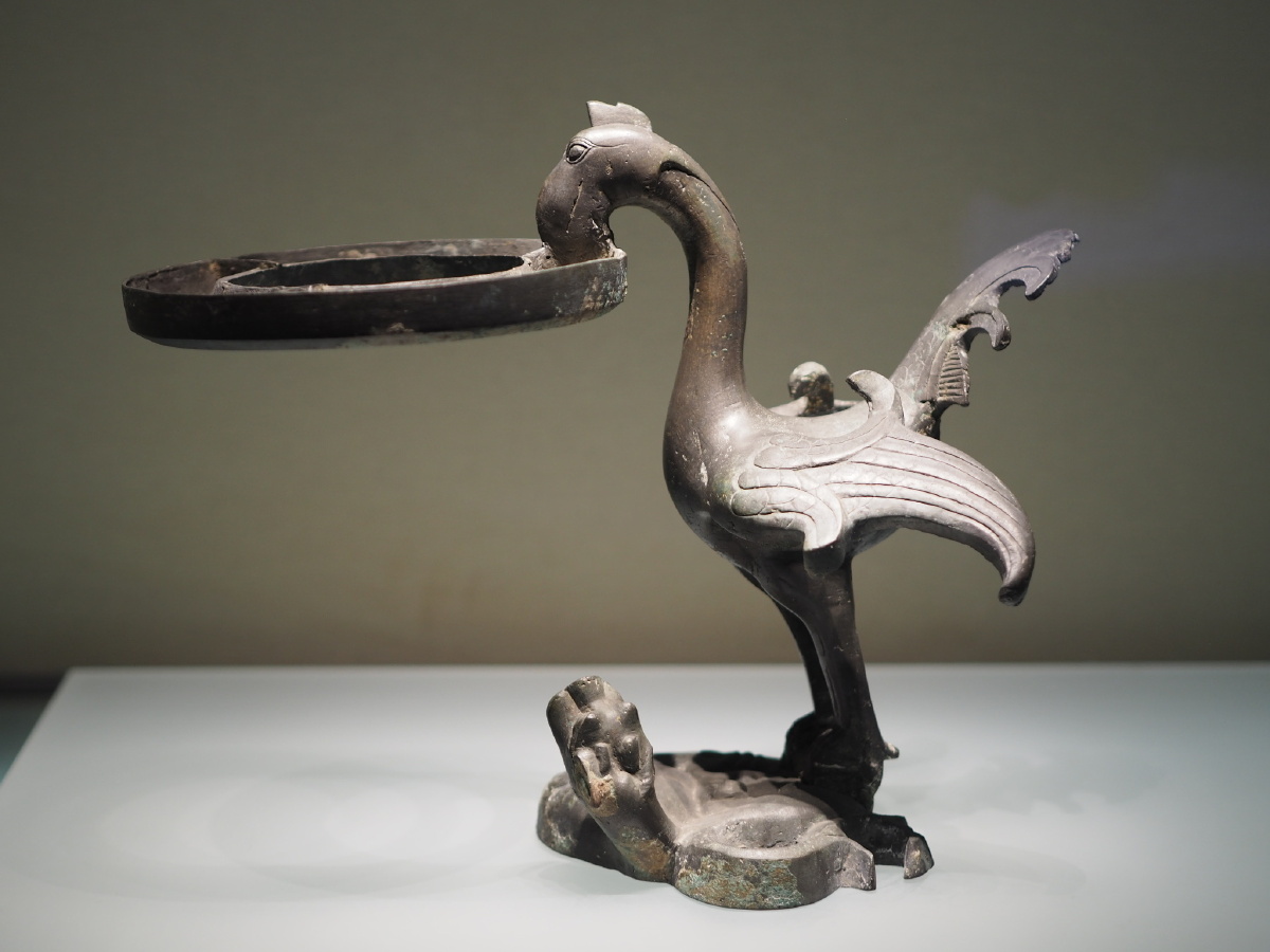 [西汉] 铜朱雀灯 河北博物院藏·满城汉墓展