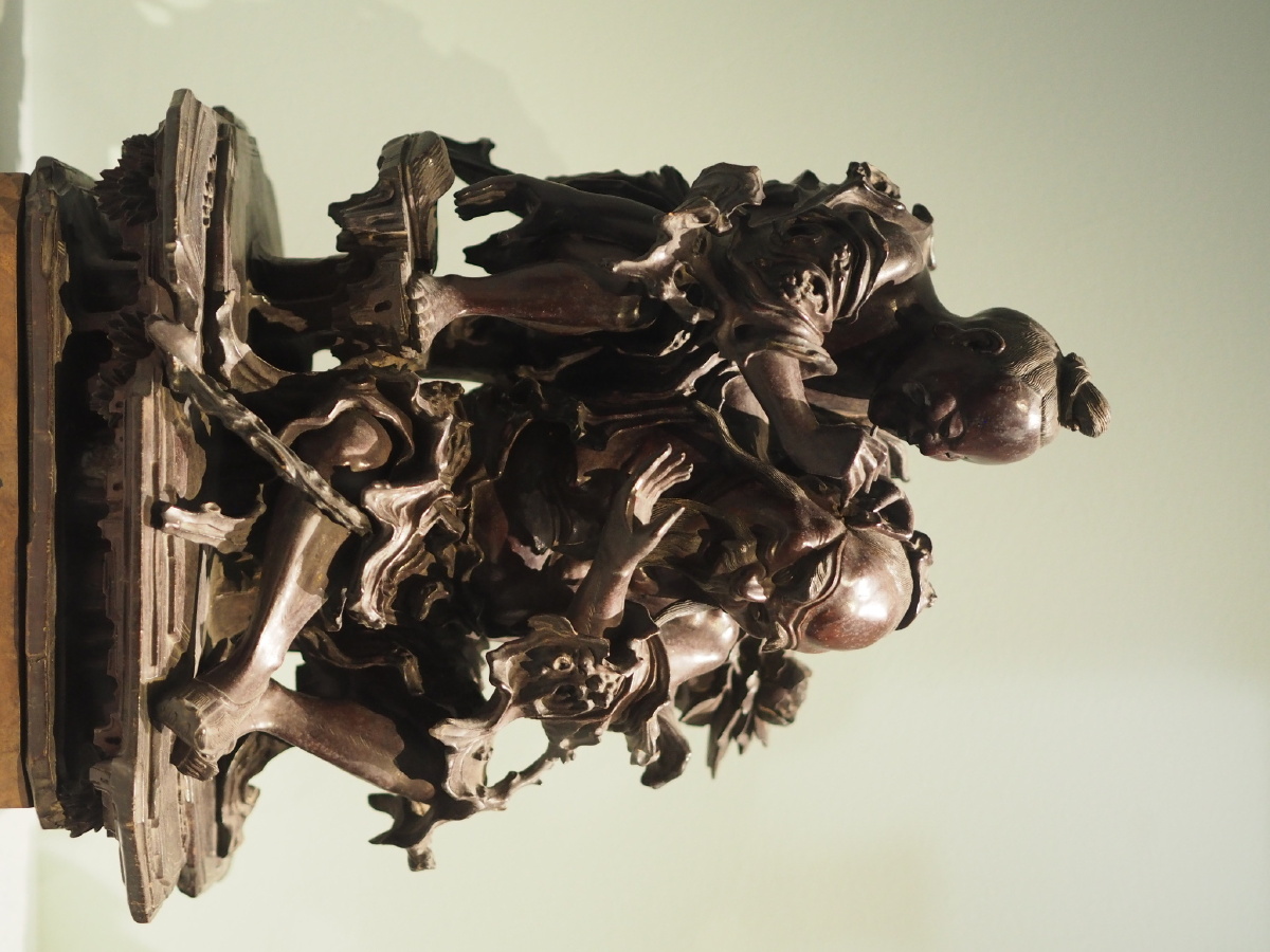 清福州工木雕四快之挖耳人物摆件福建博物院藏