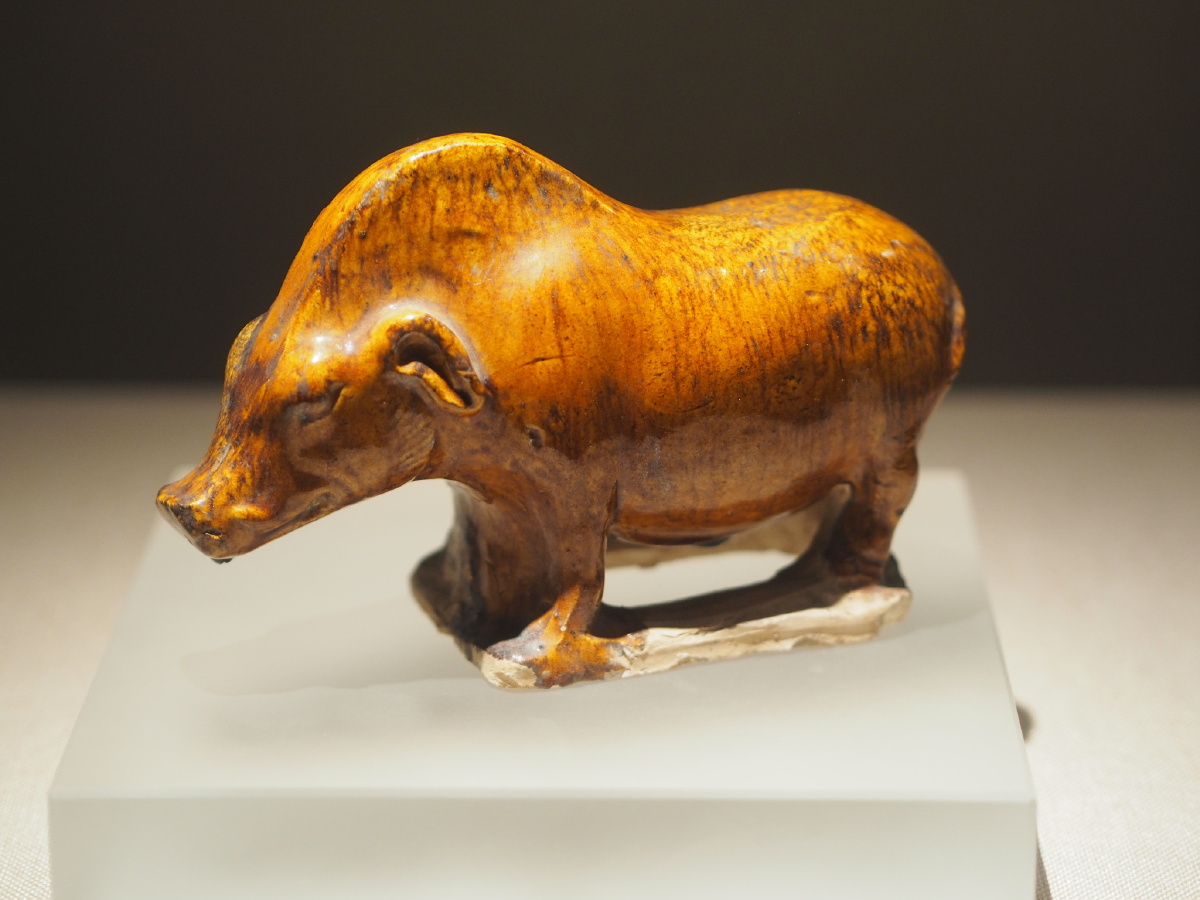 唐黄釉猪洛阳博物馆藏