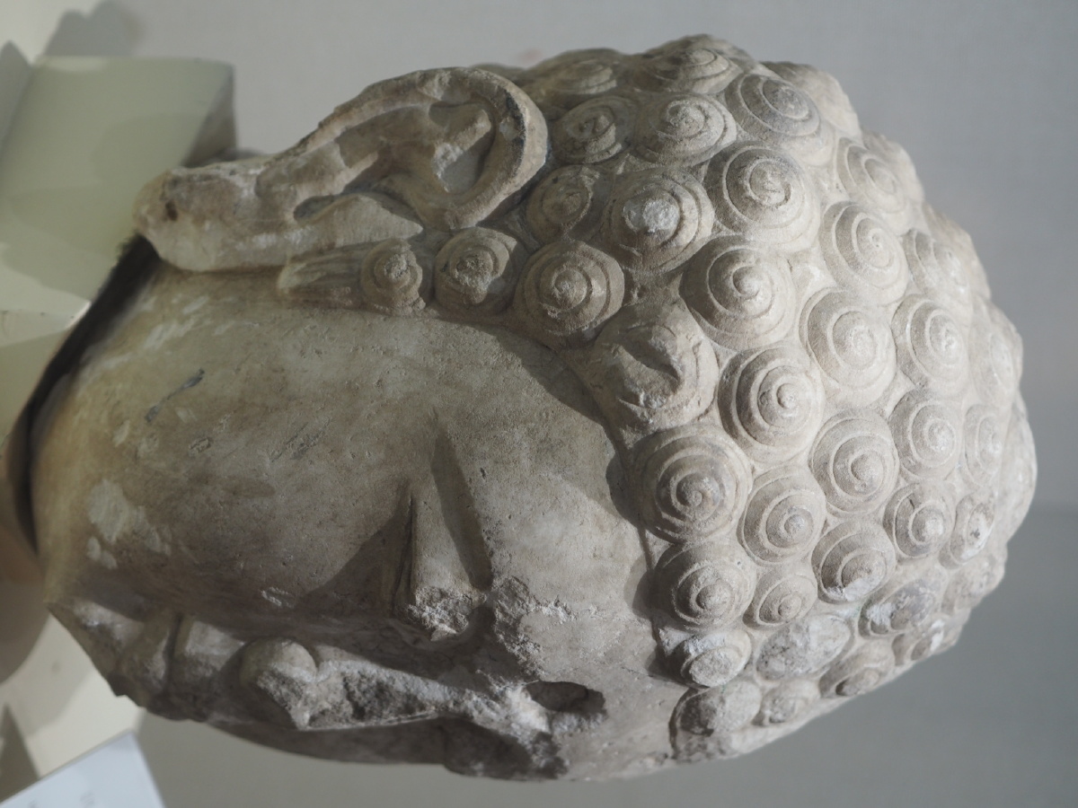 辽石佛头涿州博物馆藏