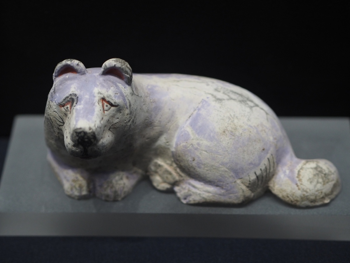 汉彩绘陶狗内蒙古博物院藏