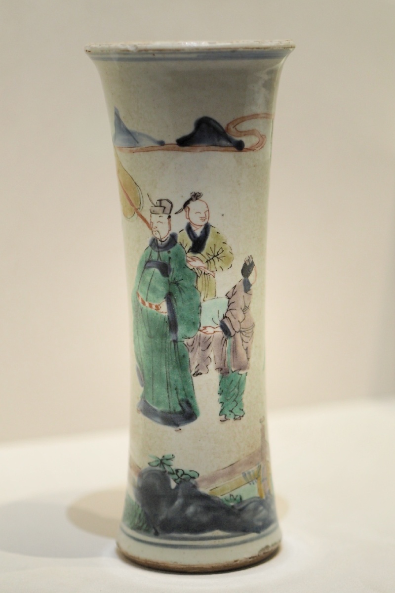 清康熙五彩人物故事花觚武汉博物馆藏