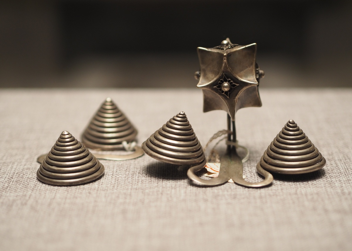 清侗族旋纹银背托桂林博物馆藏