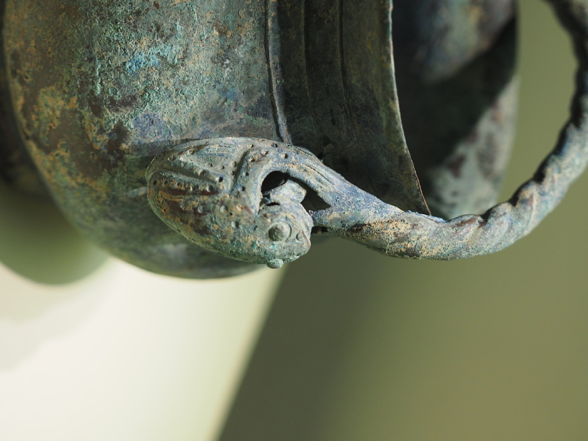 [战国] 蟾蜍纹提梁铜卣 河北博物院藏