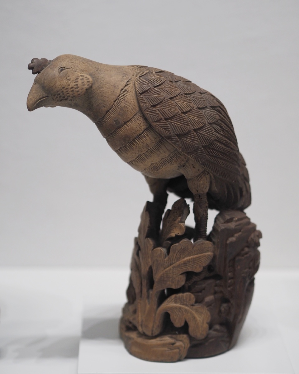 清竹根雕雄鸡摆件吴中博物馆藏