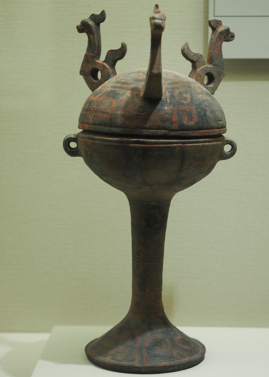 [战国] 彩绘盖豆 辽宁省文物考古研究所藏 - zs412