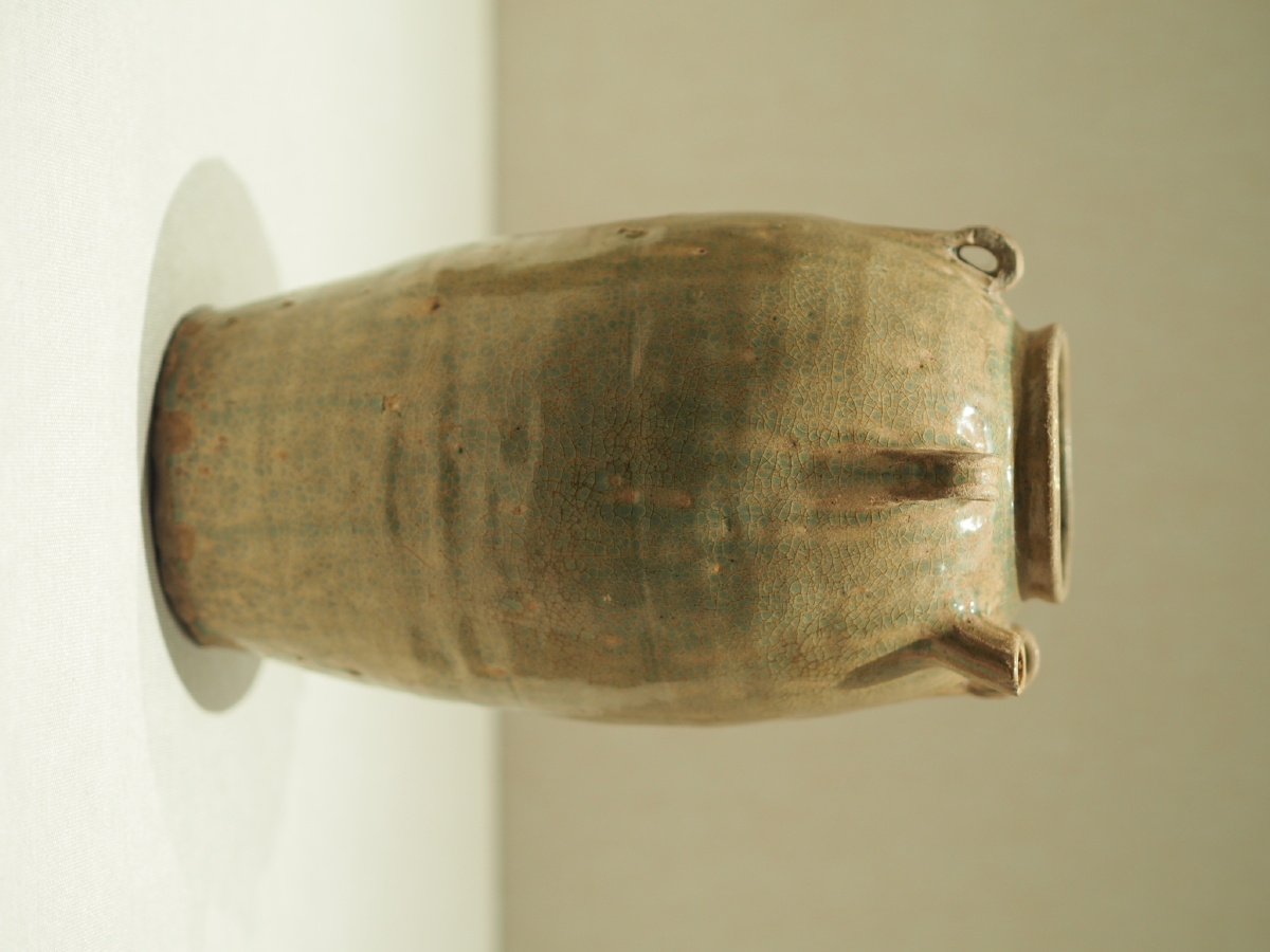 唐水车窑青釉四系壶深圳博物馆藏