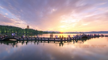 长桥夕照