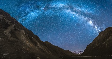 风光组-新疆夏特冰川星空-KevinWong