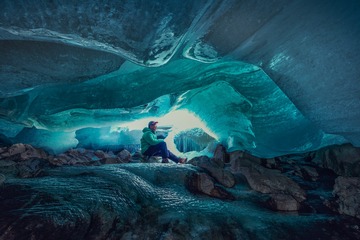 Ice cave in Tibet