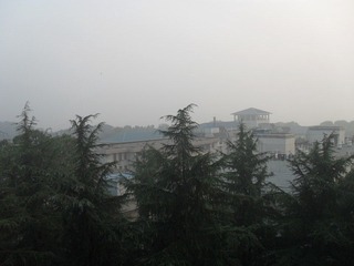 【湖北省武昌区武汉大学】2011-11-11 07：23  天气预报19摄氏度到8度 晴转多云 微风.JPG
